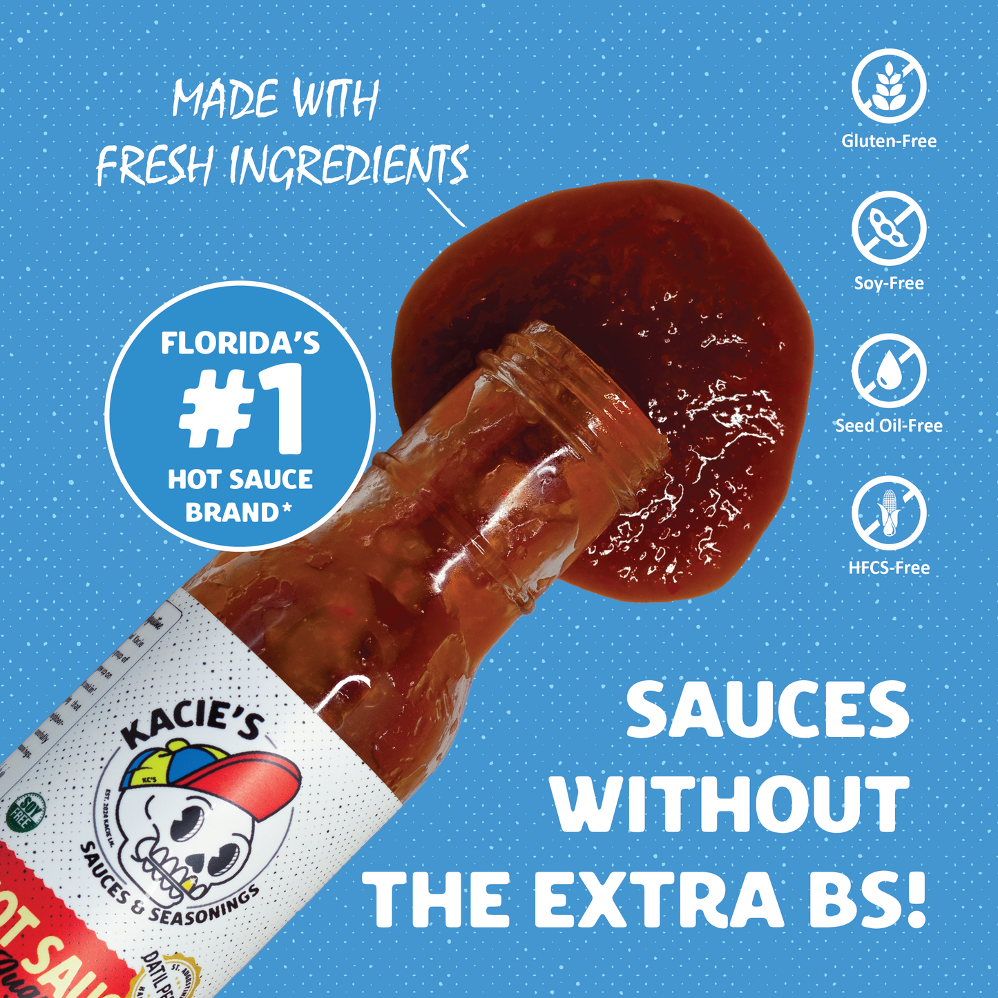 Kacie's St. Augustine Style Hot Sauce (Datil Sauce) - 10 oz.