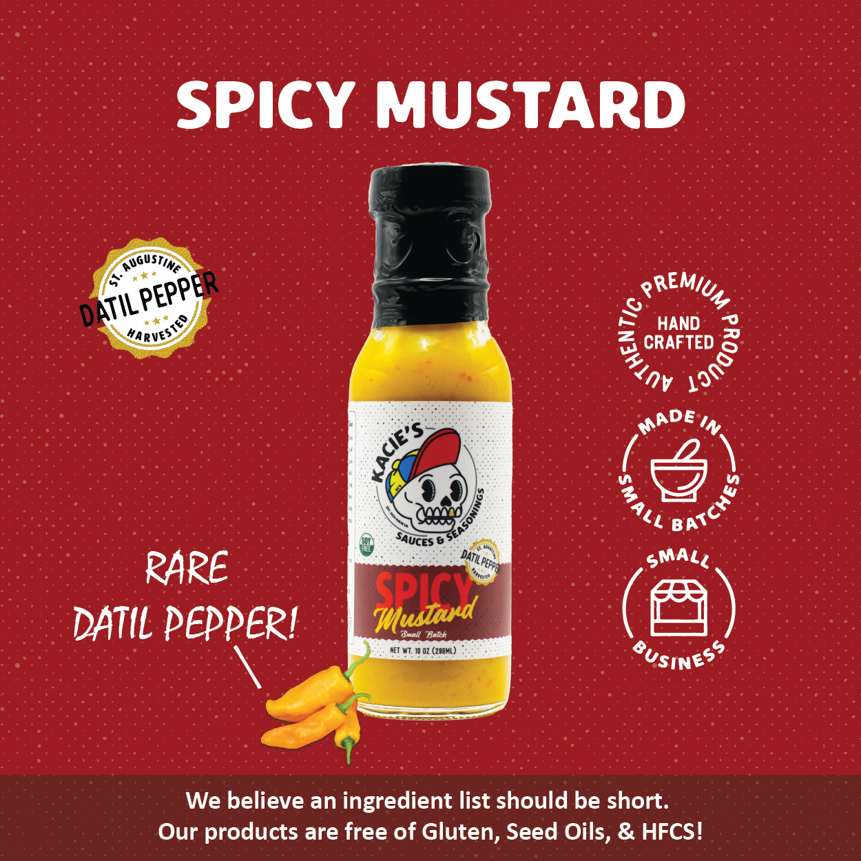 Kacie's Spicy Mustard (Datil Mustard) - 8 oz.